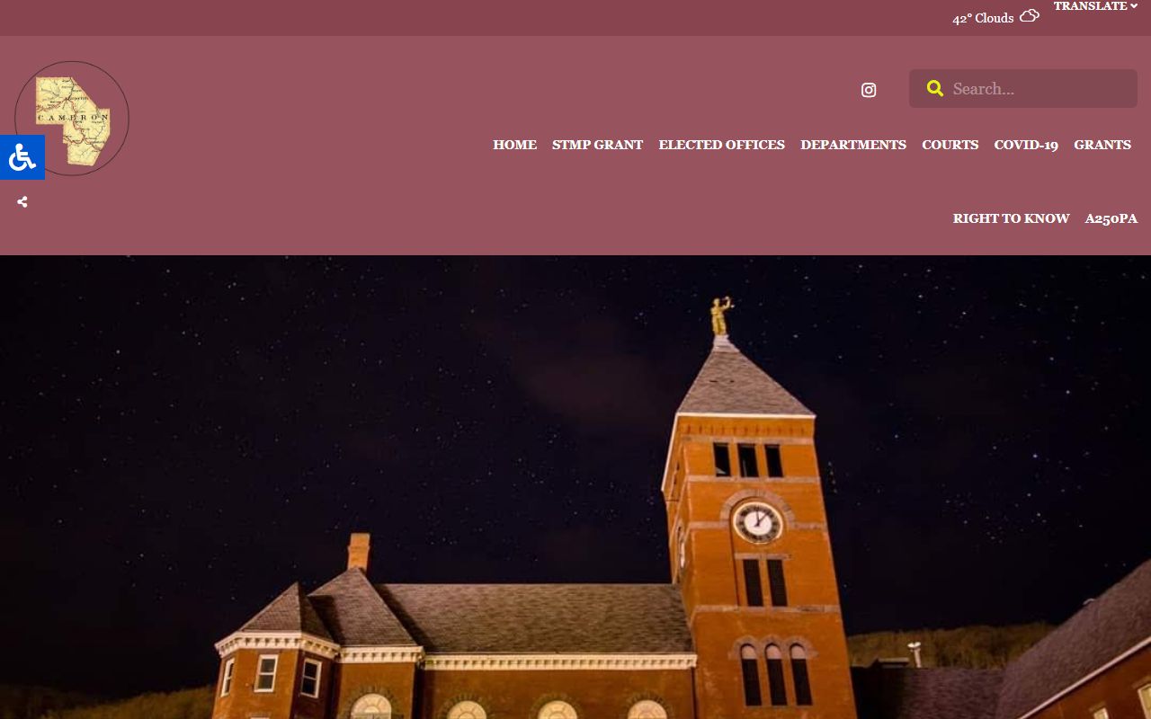 Cameron County Sheriff Office website for police blotter and records access