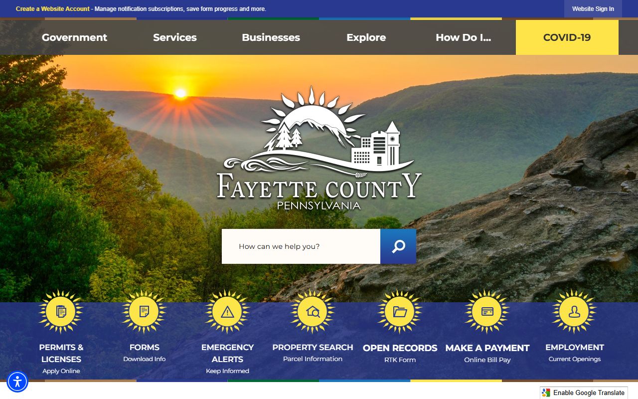 Fayette County Sheriff Office website for police blotter records and incident information