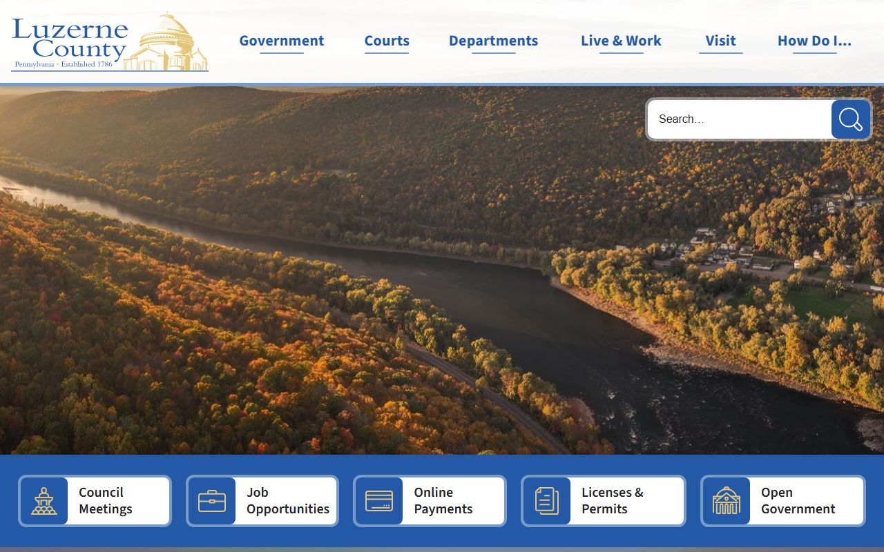 Luzerne County official portal for police blotter records and public safety information